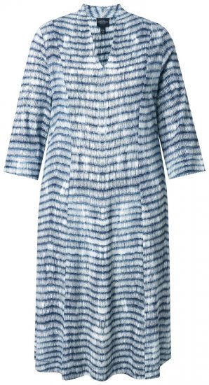 Ulla Popken 847643 Prugasta haljina od jerseya Tamnoplava - Haljine od jerseyja - 