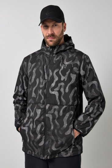 Jay-Pi 847852 Ultralagana outdoor jakna s reflektirajućim printom Crna - Jakne - Muške Jakne Veliki Brojevi