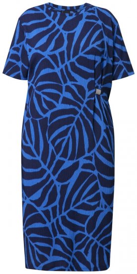 Ulla Popken 848162 Uzorkovana midi haljina Tamnoplava - Midi haljine - Ženske midi haljine plus size