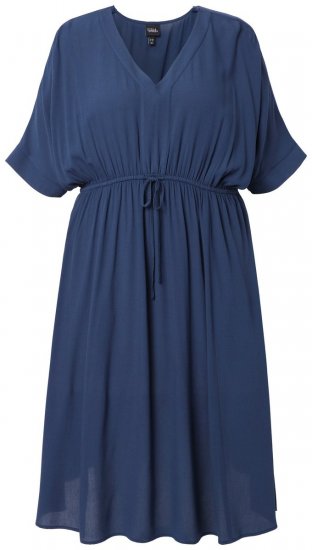 Ulla Popken 848224 Midi haljina s vezicom Tamnoplava - Midi haljine - Ženske midi haljine plus size