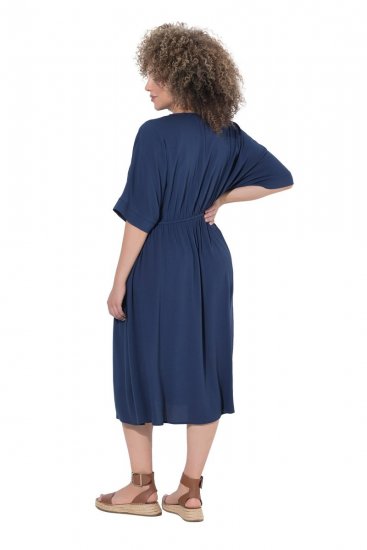 Ulla Popken 848224 Midi haljina s vezicom Tamnoplava - Midi haljine - Ženske midi haljine plus size