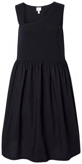 Ulla Popken 848305 Midi haljina bez rukava s V-izrezom Crna - Midi haljine - Ženske midi haljine plus size