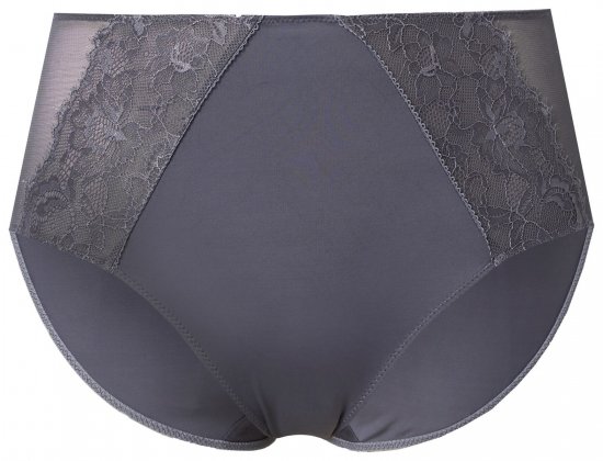 Ulla Popken 848693 Gaćice s čipkom Antracit - Gaćice - 
