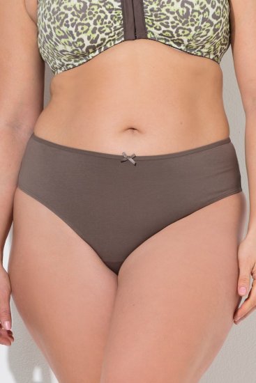 Ulla Popken 848826 Tange sa životinjskim uzorkom 3 kom Taupe - Gaćice - 