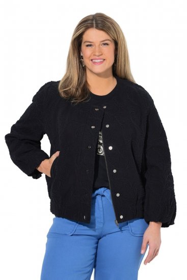 Ulla Popken 848940 Bomber jakna Crna - Jakne - Jakne za žene velikih veličina