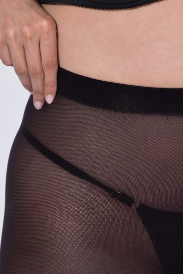 Ulla Popken 849049 Prugaste hulahopke 40 den Crna - Hulahopke & čarape - 