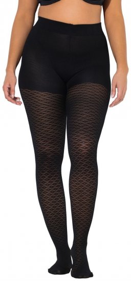 Ulla Popken 849050 Karirane hulahopke Crna - Hulahopke & čarape - 