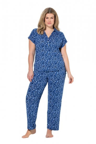 Ulla Popken 849144 Pidžama sa životinjskim uzorkom Tamnoplava - Pidžame/Loungewear - 
