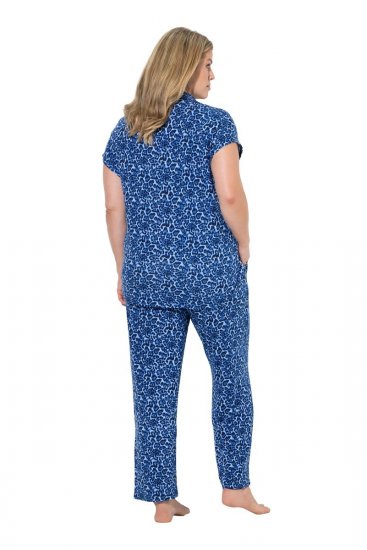 Ulla Popken 849144 Pidžama sa životinjskim uzorkom Tamnoplava - Pidžame/Loungewear - 