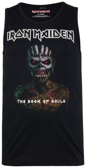 JP1880 849285 Iron Maiden The Book of Souls Majica bez rukava Crna - Majice bendova - Band majice za muškarce