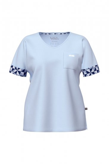 Ulla Popken 849850 Pidžama s kariranim uzorkom Svijetloplava - Pidžame/Loungewear - 