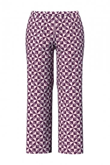 Ulla Popken 849850 Pidžama s kariranim uzorkom Bobičasto crvena - Pidžame/Loungewear - 