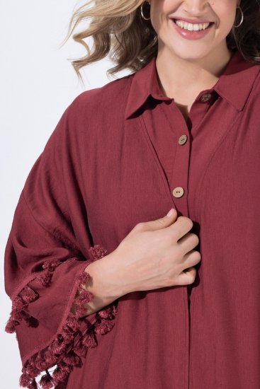 Ulla Popken 849860 Kimono Hrđavo crvena - Kardigani - Kardigani u velikim veličinama