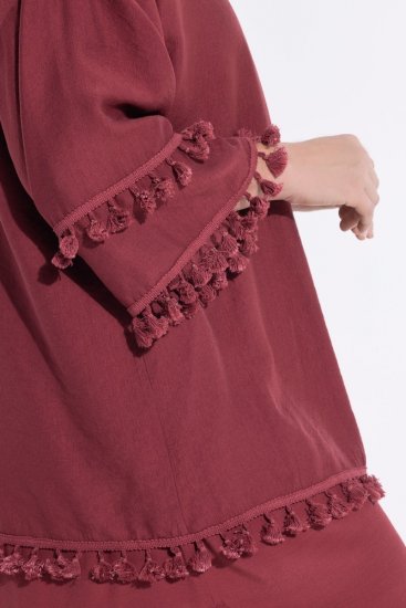 Ulla Popken 849860 Kimono Hrđavo crvena - Kardigani - Kardigani u velikim veličinama