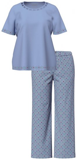 Ulla Popken 850045 Pidžama kratkih rukava Svijetloplava - Pidžame/Loungewear - 