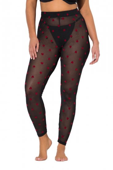 Ulla Popken 850264 Uzorkovane hulahop tajice Crna - Hulahopke & čarape - 