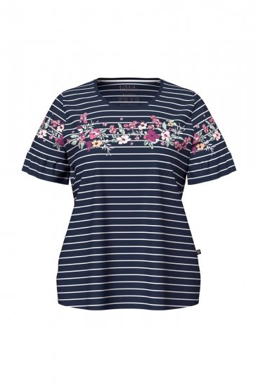 Ulla Popken 850403 Pidžama s cvjetnim uzorkom Tamnoplava - Pidžame/Loungewear - 