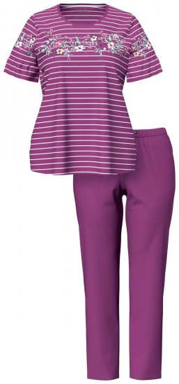 Ulla Popken 850403 Pidžama s cvjetnim uzorkom Ljubičasta - Pidžame/Loungewear - 