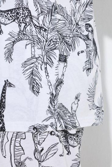 Ulla Popken 850441 Pidžama s uzorkom Prljavo bijela - Pidžame/Loungewear - 