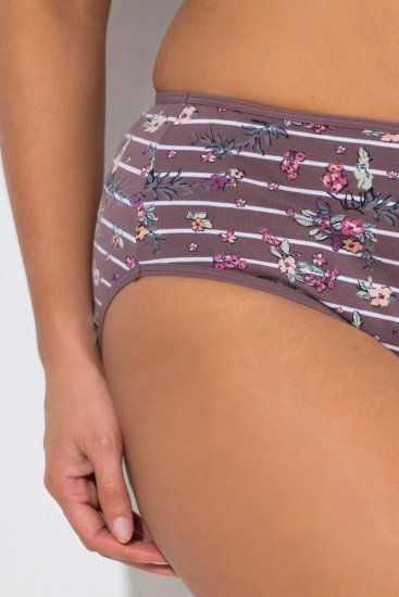 Ulla Popken 850538 Cvjetne gaćice od organskog pamuka 2 kom Smeđa - Gaćice - 