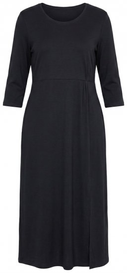 Ulla Popken 850910 Maxi haljina s 3/4 rukavima Crna - Maxi haljine - Duge maxi haljine velikih brojeva