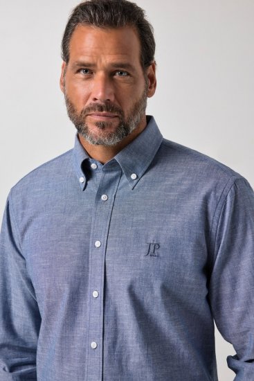 JP1880 850931 Chambray košulja dugih rukava Denim plava TALL - TALL košulje - TALL košulje za visoke muškarce