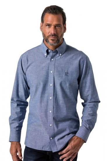 JP1880 850931 Chambray košulja dugih rukava Denim plava TALL - TALL košulje - TALL košulje za visoke muškarce