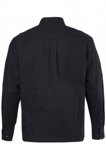 JP1880 850950 Karirana flanelska košulja dugih rukava Crna TALL - TALL košulje - TALL košulje za visoke muškarce