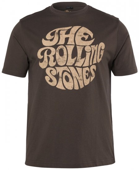 JP1880 851001 Rolling Stones Retro Logo Majica Lješnjak - Majice bendova - Band majice za muškarce