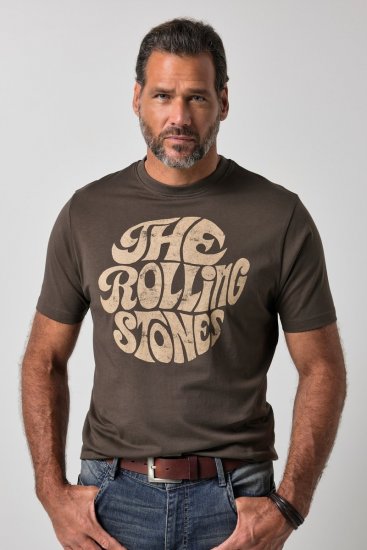 JP1880 851001 Rolling Stones Retro Logo Majica Boja lješnjaka TALL - TALL T-shirts - Majice za Visoke Muškarce