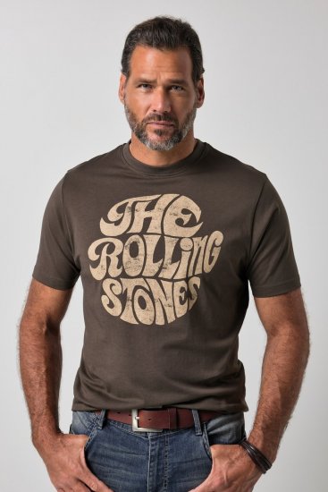 JP1880 851001 Rolling Stones Retro Logo Majica Lješnjak - Majice bendova - Band majice za muškarce