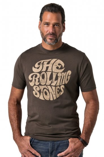 JP1880 851001 Rolling Stones Retro Logo Majica Boja lješnjaka TALL - TALL T-shirts - Majice za Visoke Muškarce