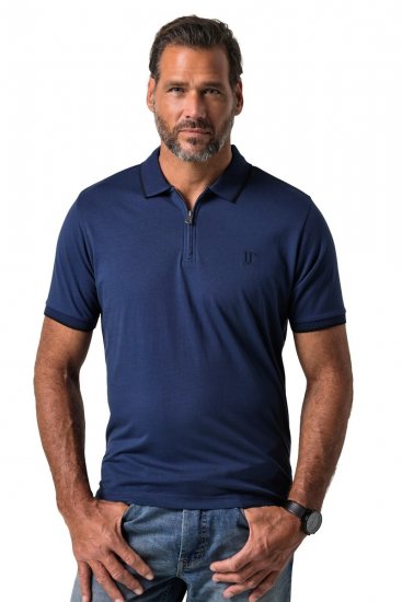 JP1880 851048 Polo majica s patentnim zatvaračem Noćno plava TALL - TALL polo majice - TALL polo majice za visoke