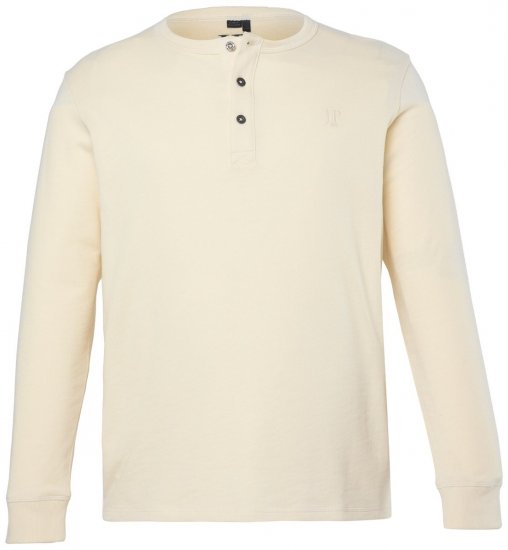 JP1880 851075 Henley majica dugih rukava Pješčano siva TALL - TALL T-shirts - Majice za Visoke Muškarce