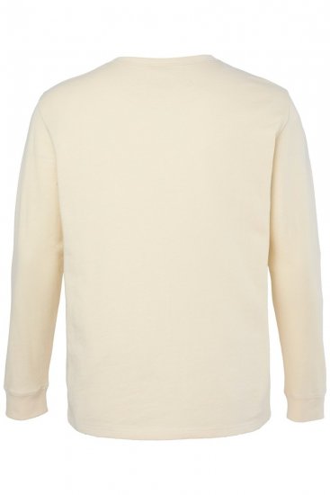 JP1880 851075 Henley majica dugih rukava Pješčano siva TALL - TALL T-shirts - Majice za Visoke Muškarce