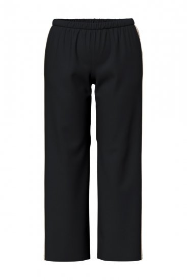 Ulla Popken 851245 Pidžama s prugama Crna - Pidžame/Loungewear - 
