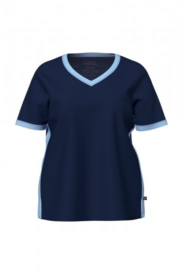 Ulla Popken 851245 Pidžama s prugama Tamnoplava - Pidžame/Loungewear - 