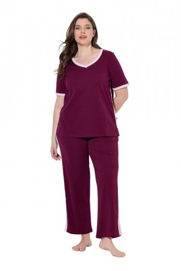 Ulla Popken 851245 Pidžama Bobičasto crvena - Pidžame/Loungewear - 