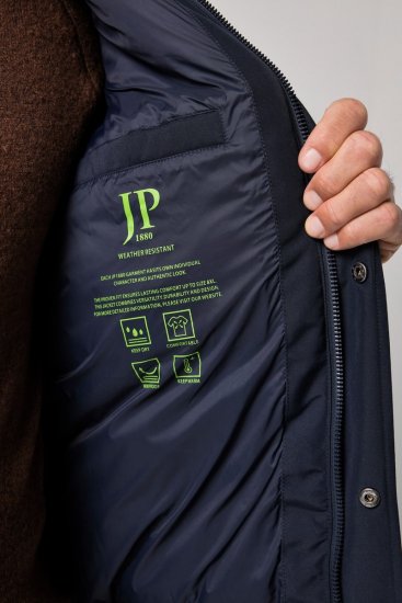 JP1880 851320 Jakna s kapuljačom i toplim podstavom Tamnoplava - Jakne - Muške Jakne Veliki Brojevi