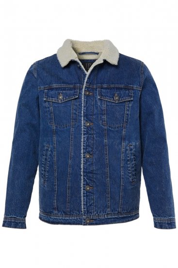 JP1880 851363 Traper jakna s teddy podstavom Denim plava - Jakne - Muške Jakne Veliki Brojevi