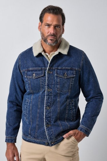 JP1880 851363 Traper jakna s teddy podstavom Denim plava TALL - TALL jakne - TALL jakne za visoke muškarce