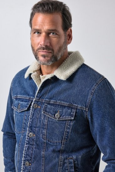 JP1880 851363 Traper jakna s teddy podstavom Denim plava TALL - TALL jakne - TALL jakne za visoke muškarce