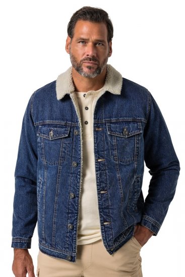 JP1880 851363 Traper jakna s teddy podstavom Denim plava TALL - TALL jakne - TALL jakne za visoke muškarce