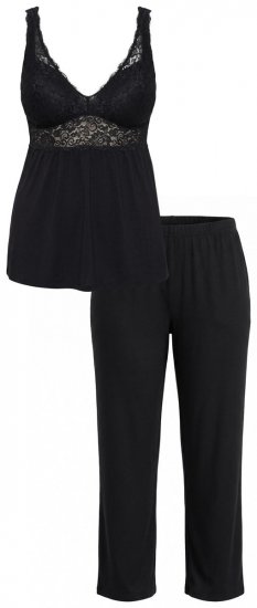 Ulla Popken 851693 Pidžama Crna - Pidžame/Loungewear - 