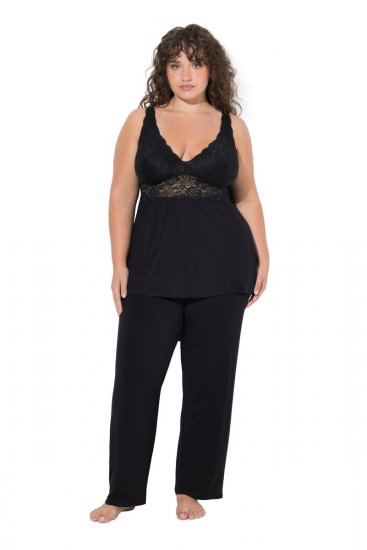 Ulla Popken 851693 Pidžama Crna - Pidžame/Loungewear - 