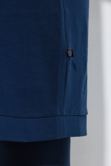 Ulla Popken 851749 Kućna haljina s kariranim uzorkom i kapuljačom Tamnoplava - Pidžame/Loungewear - 