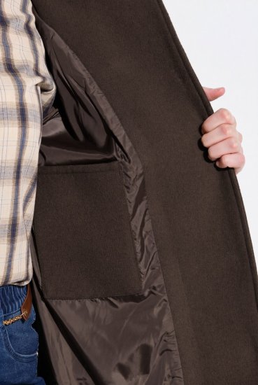 Ulla Popken 851803 Duffle kaput Tamnosmeđa - Kaputi - Ženski kaputi velikih veličina