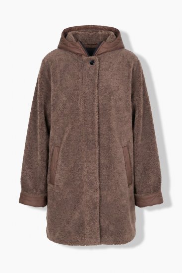 Ulla Popken 851809 Teddy jakna Svijetlosmeđa - Jakne - Jakne za žene velikih veličina