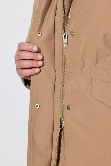 Ulla Popken 852028 Parka Bež - Kaputi - Ženski kaputi velikih veličina