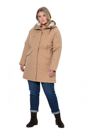 Ulla Popken 852028 Parka Bež - Kaputi - Ženski kaputi velikih veličina